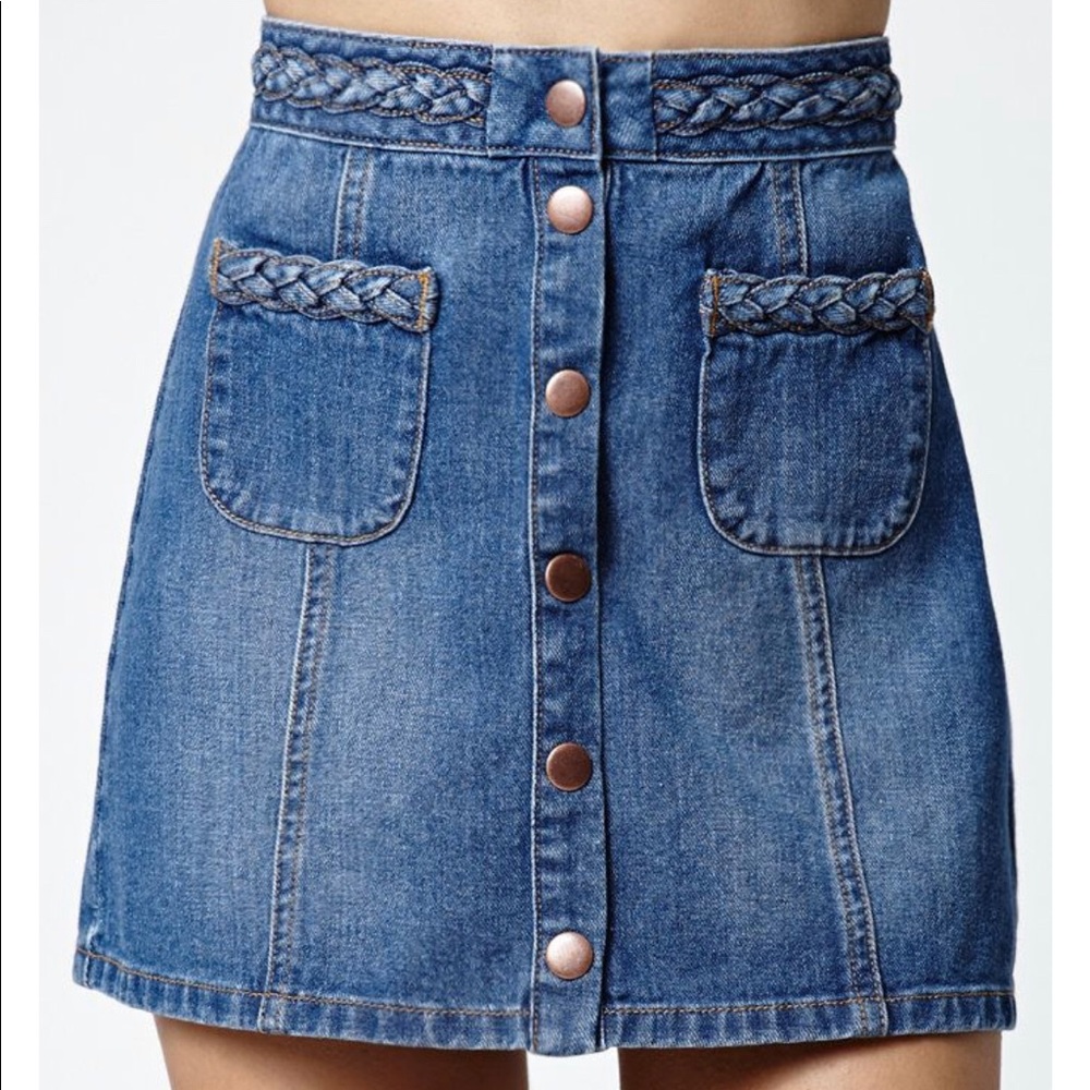 Kendall+Kylie-Pacsun Braided High-Waisted Skirt